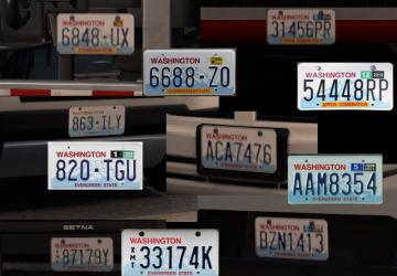 Улучшенные номерные знакиверсия 1.7 для American Truck Simulator (v1.44.x)