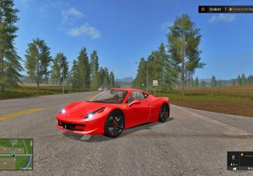 Ferrari 458 2010версия 1.0 для Farming Simulator 2017 (v1.5.3.1)
