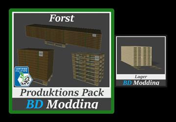 BDM Produktion Pack (Forest) с локализациейv1.3 для Farming Simulator 2019 (v1.7.1.0)