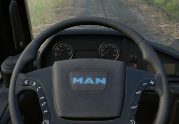 Шильдик MAN на руль для LEO M.M.T. + LEO GPT packv1.0 для SnowRunner (v16.0)