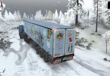 Полуприцеп «Новогодний»версия 1.0 для SpinTires (v03.03.16)