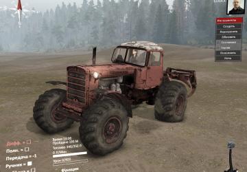 Нечто 5 ДТ-75 колёсный обновлённыйверсия 1.0 для SpinTires (v03.03.16)