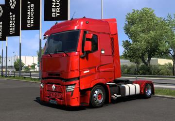 Low deck chassis addon for SCS Renault Range T & T Evov1.8 для Euro Truck Simulator 2 (v1.54.x)