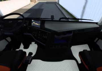 Бежевые ковры из эко-кожи для Volvo FH5 SCSv1.0 для Euro Truck Simulator 2 (v1.53-1.54)