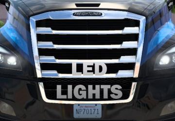 LED headlight for Freightliner Cascadia 2019v1.0 для American Truck Simulator (v1.43.x)