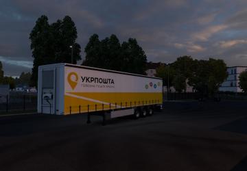 Скин «Укрпошта» для прицепаверсия 1.0 для Euro Truck Simulator 2 (v1.53x - 1.54x)