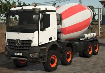 Mercedes Arocs 3245 concrete mixerверсия 1.0.0.0 для Farming Simulator 2025