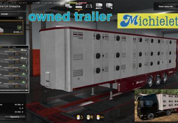 Ownable Livestock Trailer Michielettoверсия 1.0.15 для Euro Truck Simulator 2 (v1.51.x)