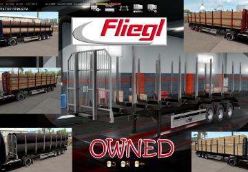 Ownable Log Trailer Flieglверсия 1.0.16 для Euro Truck Simulator 2 (v1.51.x)