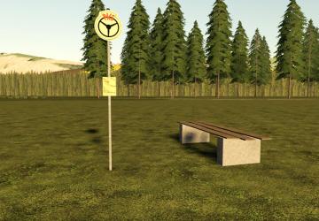 Polish Bus Stop (Prefab*)версия 1.0.0.0 для Farming Simulator 2019