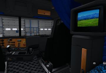 Синий интерьер для Freightliner Argosyверсия 1.1 для American Truck Simulator (v1.37.x, - 1.42.x)