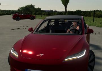 Tesla Model 3 2024 Long Rangeверсия 1.0.3.0 для Farming Simulator 2022