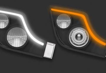 Mercedes Actros MP4 Tuning Headlightsверсия 2.1 для Euro Truck Simulator 2 (v1.51.x)