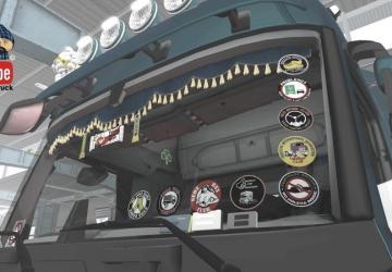 Glass Stickers for your Truckверсия 1.6 для Euro Truck Simulator 2 (v1.50.x, 1.51.x)