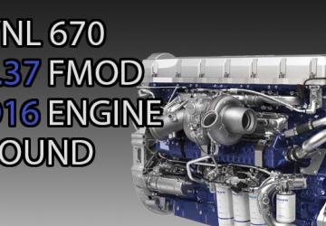 Volvo VNL670 D16 engine soundверсия 1.0 для American Truck Simulator (v1.37.x, 1.38.x)