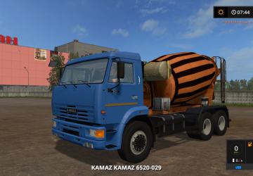 КАМАЗ 6520-029 МИКСЕРверсия 1.0 для Farming Simulator 2017 (v1.5.3.1)