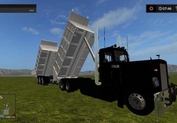 Custom Peterbilt Dump Truck and Matching Pup Trailerv1.0.0.3 для Farming Simulator 2017 (v1.5.x)