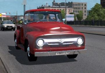 Ford F-100 Custom Cab 1956версия 1.1 для Euro Truck Simulator 2 (v1.50.x)