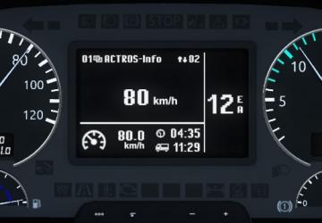 Mercedes Actros MP3 Improved Dashboardверсия 2.0 для Euro Truck Simulator 2 (v1.50.x)