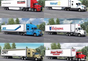 SCS 53ft trailer skinpackверсия 1.2.5 для American Truck Simulator (v1.35.x, - 1.40.x)