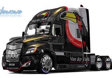 Пак из 16 скинов для Freightliner Cascadia 2018v1.0 для American Truck Simulator (v1.32.x, - 1.37.x)