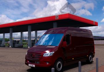 Mercedes Sprinter 2019версия 0.3 для American Truck Simulator (v1.35.x, 1.36.x)