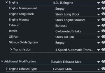 Tunable Exhaustsверсия 6.8 для BeamNG.drive