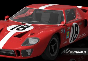 24 h Le Mans 1967 - Ford GT40 #18версия 1.0 для Assetto Corsa