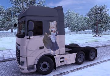 Скин Suri Alpaca Kemono Friends для Daf XF Euro 6v1.0 для Euro Truck Simulator 2 (v1.57)