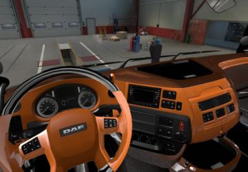 DAF XF E6 Orange Interiorверсия 1.0 для Euro Truck Simulator 2 (v1.50.x)
