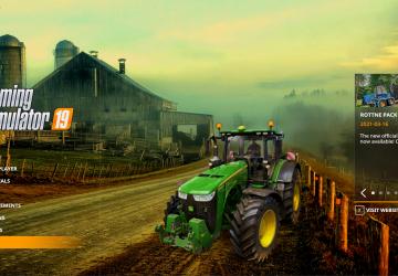 Фон, заказное меню со звукомверсия 1.0.0.0 для Farming Simulator 2019 (v1.7.x)