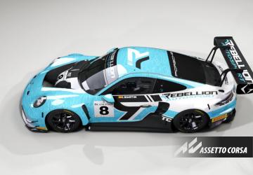 Rebellion Autosport - 8 - TRR Porsche 992 GT3Rv1.0 для Assetto Corsa