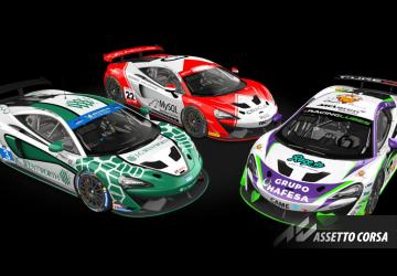 Skinpack McLaren 570s GT4версия 2.5.2 для Assetto Corsa