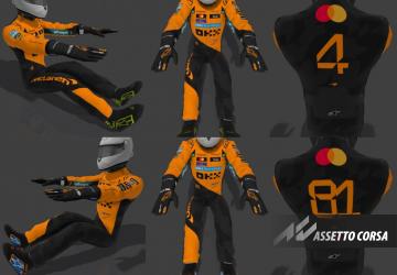 McLaren F1 Team 2025 Drivers Suits & Glovesv1.0 для Assetto Corsa