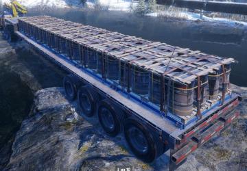 Stepdeck Semi-Trailer QuadAxle Improvedверсия 1 для SnowRunner