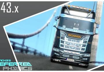 Переработанная физика грузовиковверсия 3.2 для Euro Truck Simulator 2 (v1.50.x)