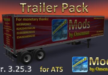 Trailer Pack by Omenmanверсия 3.25.3 для American Truck Simulator (v1.36.x)