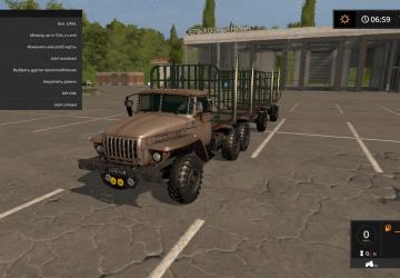 УРАЛ Лесовоз автопогрузчикверсия 1.0 для Farming Simulator 2017 (v1.5.3.1)