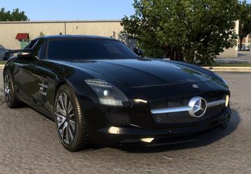 Mercedes-Benz SLS AMG 2011версия 1.2 для Euro Truck Simulator 2 (v1.50.x)
