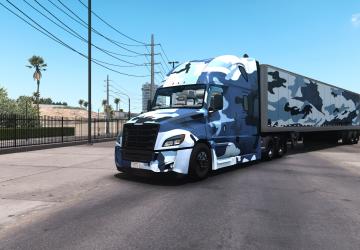 Freightliner Cascadia Combo Camouflage(камуфляж)v1.0 для American Truck Simulator (v1.35.x, 1.36.x)