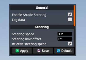 Arcade Steeringверсия 2.6.1 для BeamNG.drive