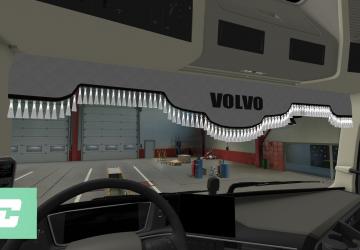 Штора (WHITE) для VOLVO FH 5 2022версия 2.0 для Euro Truck Simulator 2 (v1.49)