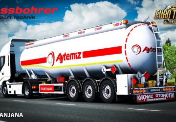 Kassbohrer Tanker Trailerверсия 1.2 для Euro Truck Simulator 2 (v1.49.x, 1.50.x)