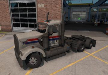 Грязный скин для Kenworth W900Bверсия 1.0 для American Truck Simulator (v1.35.x, 1.36.x)