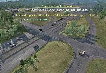 Asphalt Texturesверсия 1.0 для American Truck Simulator (v1.35.x, 1.36.x)