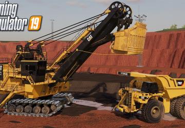 CAT 7495 Electric Rope Shovelверсия 1.0 для Farming Simulator 2019 (v1.7)