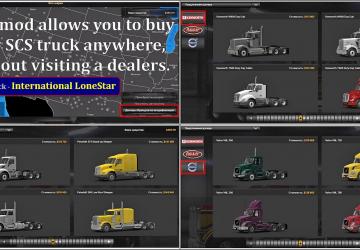 ATS SCS truck dealerверсия 1.1 для American Truck Simulator (v1.36.x)