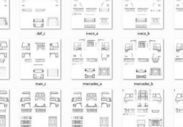 Большой пак шаблонов для стоковых грузовиков и прицеповv1.0 для American Truck Simulator (v1.32.x, - 1.41.x)