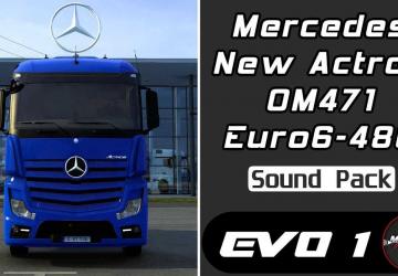 Mercedes Actros OM471 Sound Modверсия 2.0 для Euro Truck Simulator 2 (v1.49)