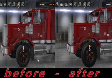 Large Tires modверсия 1.0 для American Truck Simulator (v1.35.x, 1.36.x)